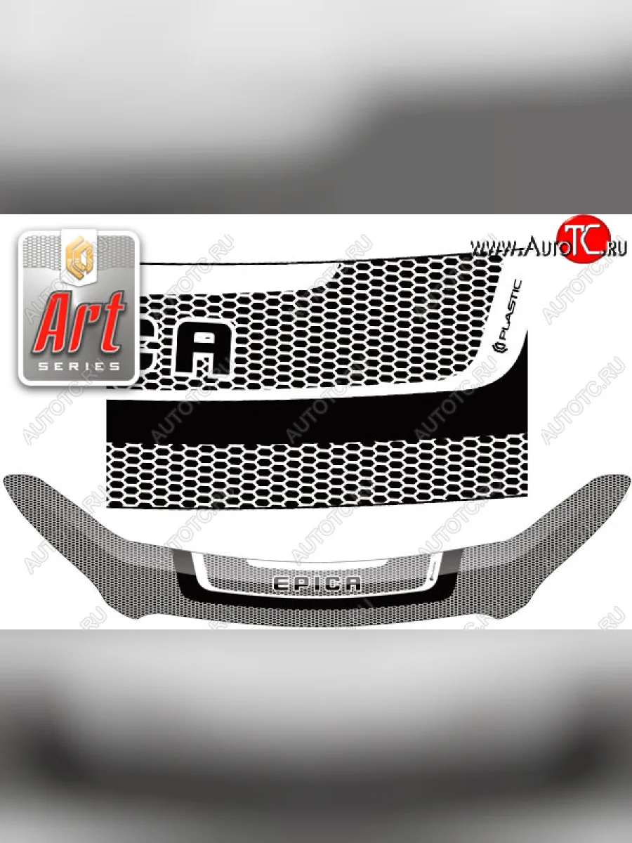 Дефлектор капота CA-Plastic Chevrolet Epica V250 (2006-2012) (Серия Art черная)  в Керчи Республика Крым