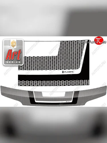 Дефлектор капота (M401S, M402S, M411S) CA-Plastic (Серия Art черная) Daihatsu Coo (2005-2012)