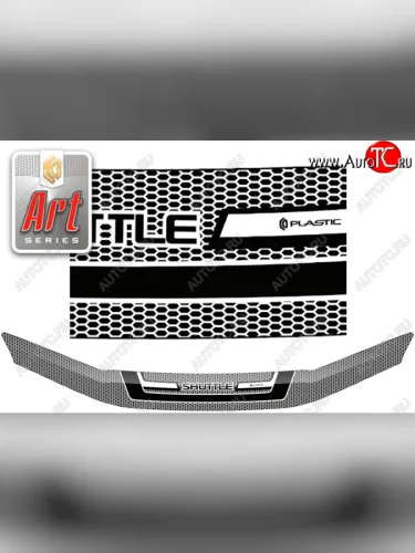Дефлектор капота CA-Plastic (Серия Art черная) Honda Shuttle  дорестайлинг (2015-2019)