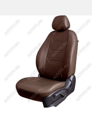 Комплект чехлов для сидений (РЗС 40/60+подлокот. 3Г Орегон) ТУРИН-2 Lord Autofashion (темно-коричневый, вставка темно-коричневая, строчка темно-коричневая) Volkswagen Jetta A6 седан дорестайлинг (2011-2015)
