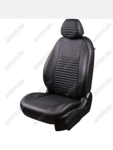 Комплект чехлов для сидений (РЗС 40/60. 2П Илана+Орегон) ТУРИН-3 Lord Autofashion (черный, вставка черная, строчка бежевая) Hyundai Accent 3 MC седан (2005-2011)