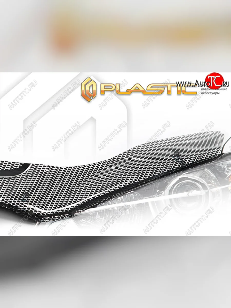 Дефлектор капота CA-Plastic Nissan Primera 3 P12 седан (2001-2008) (Серия Art черная)  в Керчи Республика Крым