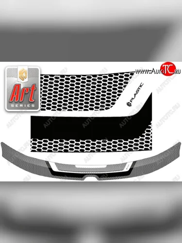 Дефлектор капота CA-Plastic (Серия Art черная) Renault Duster HM рестайлинг (2021-2024)