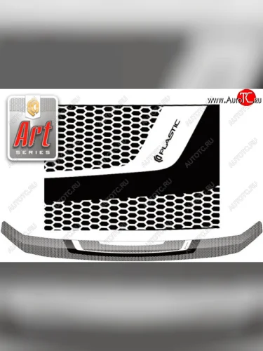  Дефлектор капота CA-Plastic (Серия Art черная) Mazda CX-8  1 KG (2017-2022) дорестайлинг