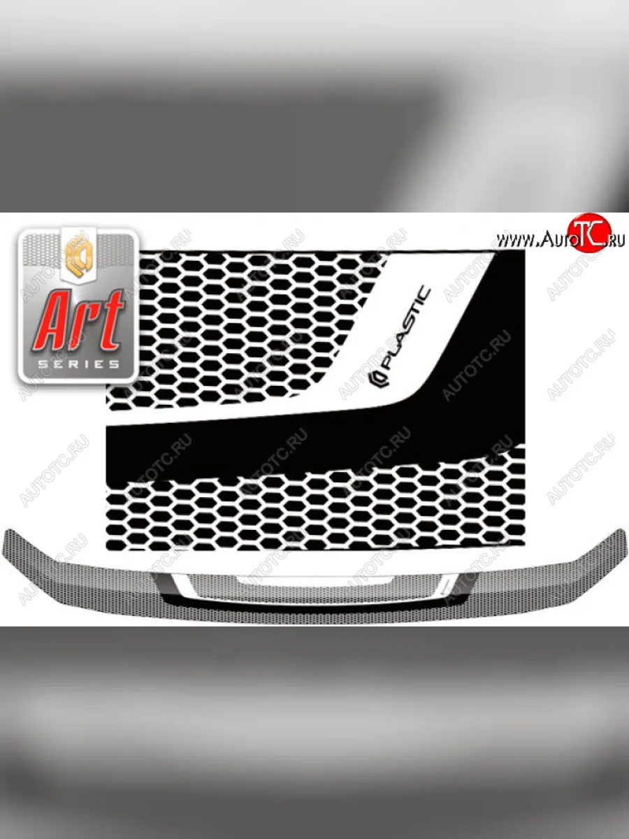  Дефлектор капота CA-Plastic  Mazda CX-8 (2017-2022) 1 KG (Серия Art черная)  с доставкой в г. Керчь