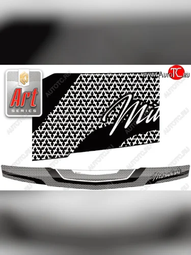 Дефлектор капота CA-Plastic (Серия Art черная) Mitsubishi Triton KA/KB Picap DoubleCab (2005-2015)