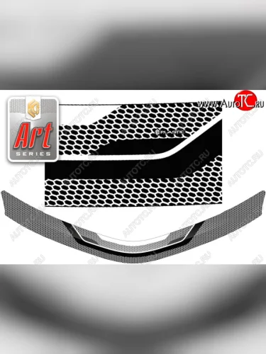 Дефлектор капота CA-Plastic (Серия Art черная) Toyota Corolla Axio  (E160) седан (2015-2017) 1-ый рестайлинг