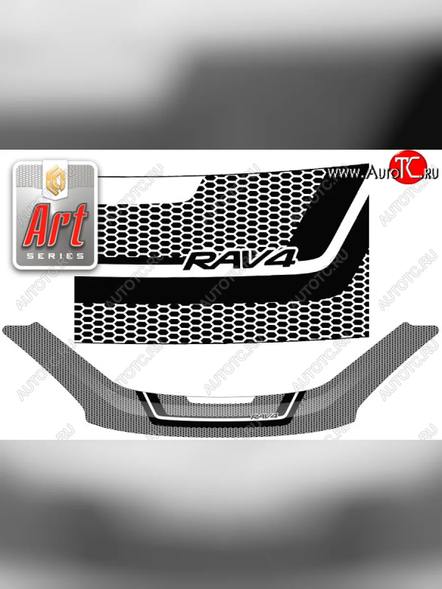 Дефлектор капота CA-Plastic Toyota RAV4 CA20 5 дв. дорестайлинг (2000-2003) (Серия Art черная)  в Самаре Самарской области