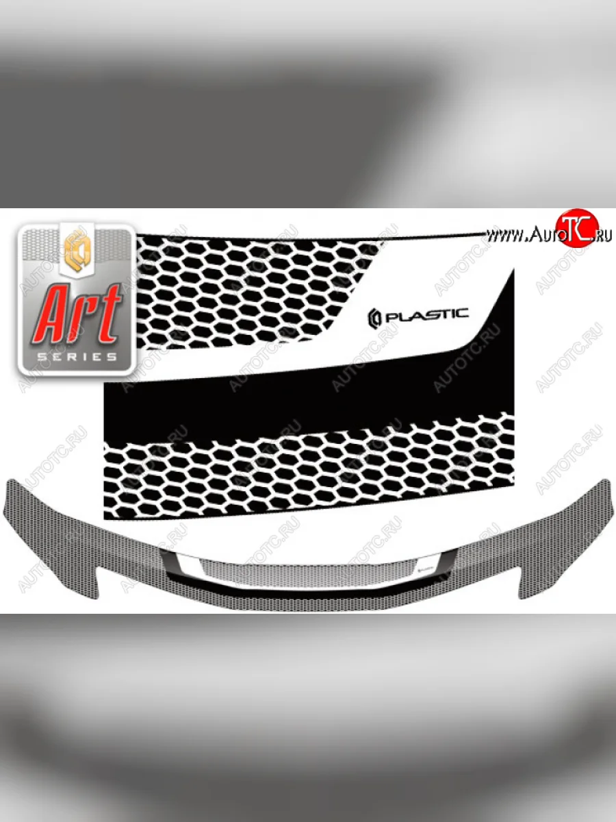 Дефлектор капота CA-Plastic Toyota Alphard H20 рестайлинг (2011-2015) (Серия Art белая)  в Самаре Самарской области