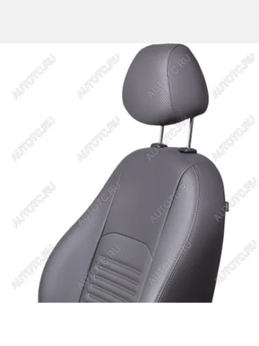 Комплект чехлов для сидений (РЗСиС 60/40 3Г Илана+Орегон ) ТУРИН СТ Lord Autofashion (серый, вставка серая, строчка серая) Ford EcoSport дорестайлинг (2013-2019)