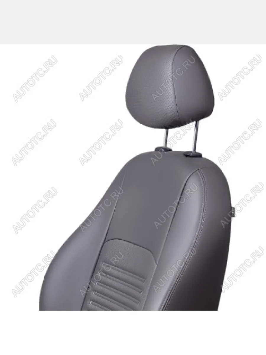 Комплект чехлов для сидений (РЗСиС 60/40 3Г Илана+Орегон ) ТУРИН СТ Lord Autofashion Ford EcoSport дорестайлинг (2013-2019) (серый, вставка серая, строчка серая)  в Перми Пермском крае