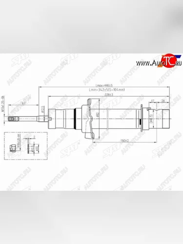 Стойка передняя RH-LH SAT Honda CR-V  RD1,RD2,RD3 (1995-2001)  дорестайлинг, рестайлинг