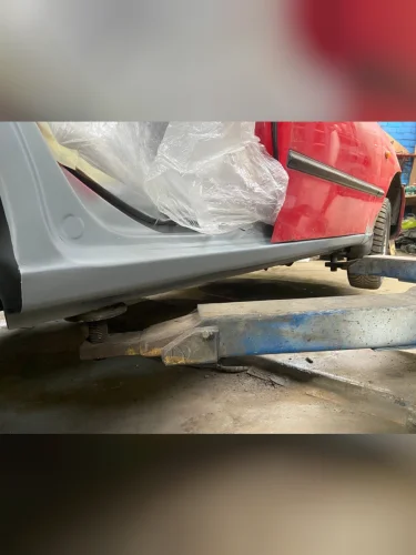 Левый ремонтный порог ПОРОГИ-АВТО (холоднокатаная сталь 1 мм) Hyundai Accent ( 1 X3,  3 MC) (1994-2011) седан дорестайлинг, седан рестайлинг, седан, хэтчбек