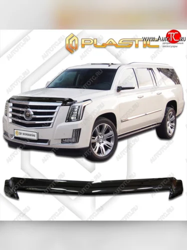 Дефлектор капота CA-Plastic (Classic прозрачный) Cadillac Escalade GMTK2 джип 5 дв. короткая база (2015-2020)
