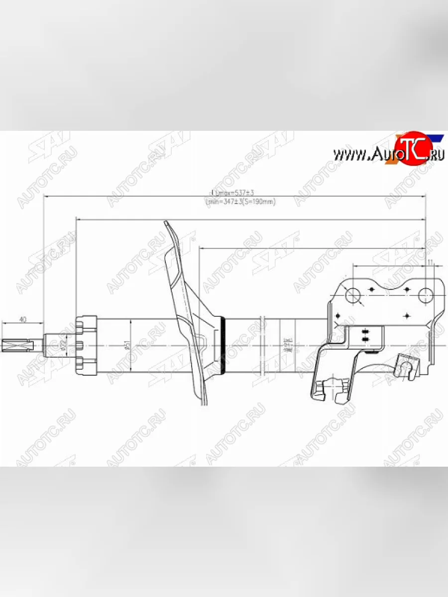 Стойка передняя LH SAT Nissan Maxima A32 (1994-2000)  в Керчи Республика Крым