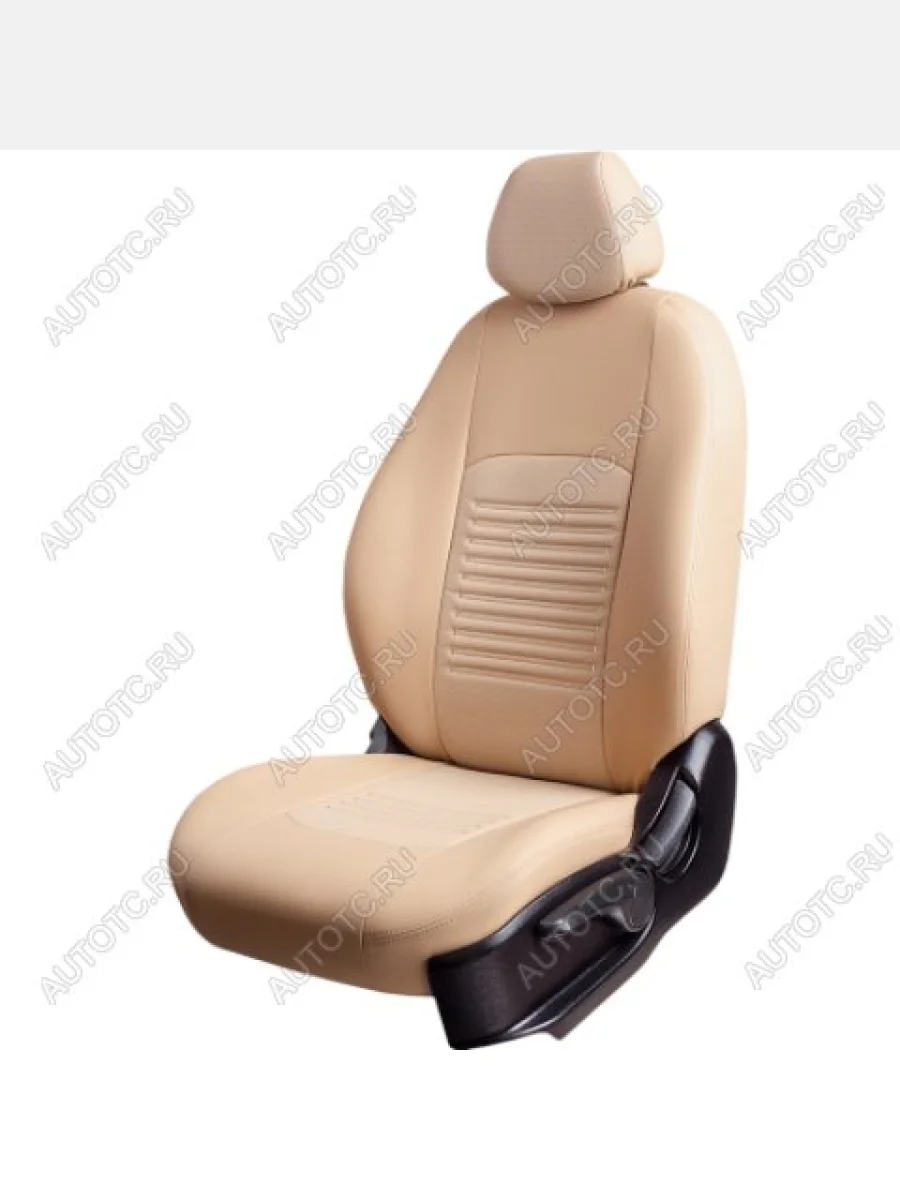 Комплект чехлов для сидений (РЗС 60/40 3Г Илана+Орегон) ТУРИН СТ Lord Autofashion Nissan Juke 1 YF15 дорестайлинг (2010-2014) (бежевый, вставка бежевая, строчка бежевая)  В Кинешме Ивановской области