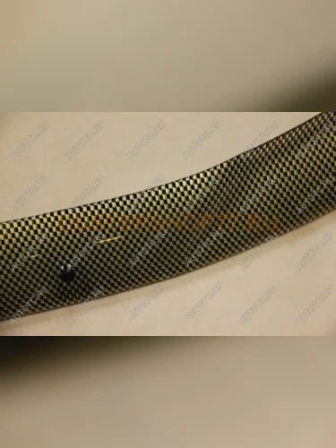 Дефлектор капота CA-Plastic (Шелкография карбон золото) Nissan Sunny B15 (1998-2004)