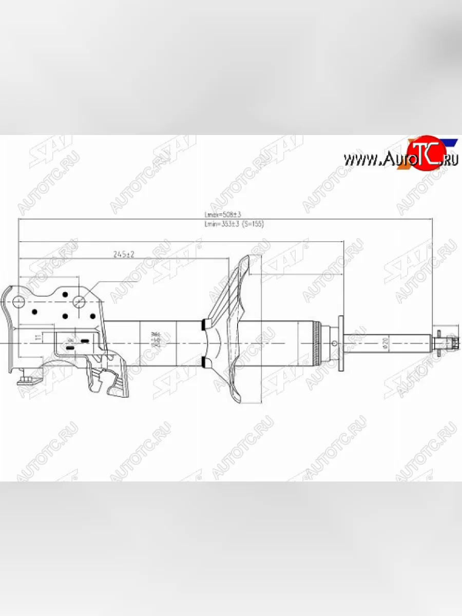 Стойка передняя RH SAT Nissan Sunny N16 (2007-2011)  в Керчи Республика Крым
