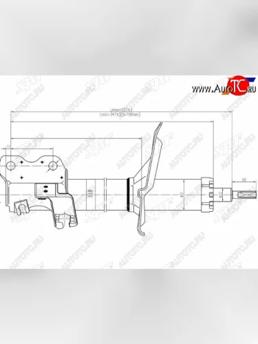 Стойка передняя RH SAT (применимо INFINITI I30,I35 98-03) Nissan Maxima A32 (1994-2000)