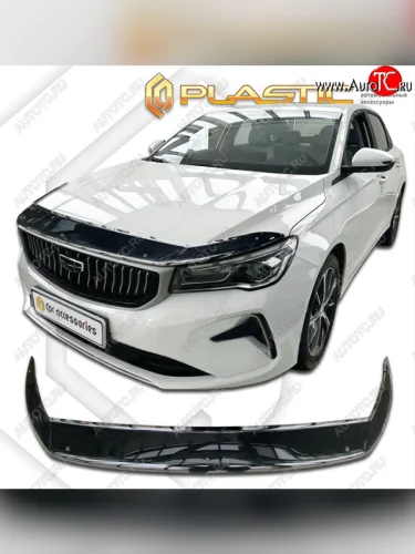 Дефлектор капота (exclusive) CA-Plastic (Classic черный) Geely Emgrand SS11 (2021-2025)