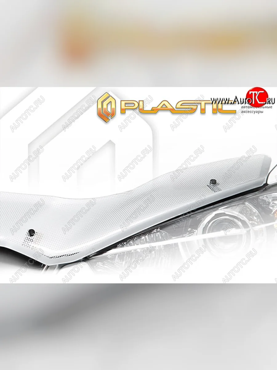 Дефлектор капота CA-Plastic Ford Focus 3 седан дорестайлинг (2011-2015) (Шелкография серебро)  в Самаре Самарской области