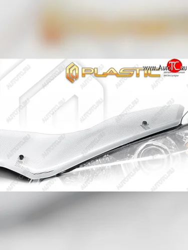 Дефлектор капота CA-Plastic (Шелкография серебро) Nissan Latio  N17 (2014-2016) седан правый руль дорестайлинг