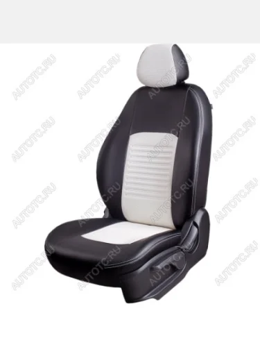 Комплект чехлов для сидений (РЗСиС 60/40 2Г Илана+Орегон) ТУРИН СТ Lord Autofashion (черный, вставка белая, строчка белая) Уаз Патриот 3163 5-дв. 1-ый рестайлинг (2014-2016)