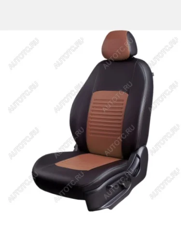 Комплект чехлов для сидений (РЗС 60/40 2П+1Г Илана+Орегон) ТУРИН СТ Lord Autofashion (черный, ставка темно-коричневая+бежевая, строчка темно-коричневая) Nissan Teana 3 L33 дорестайлинг (2014-2020)