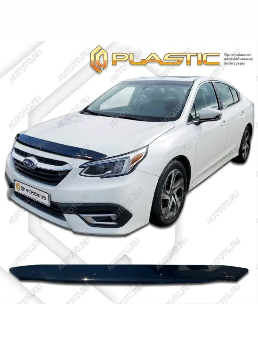 Дефлектор капота CA-Plastic Subaru Legacy BN/B15 рестайлинг седан (2017-2025) (Classic черный)  в Керчи Республика Крым