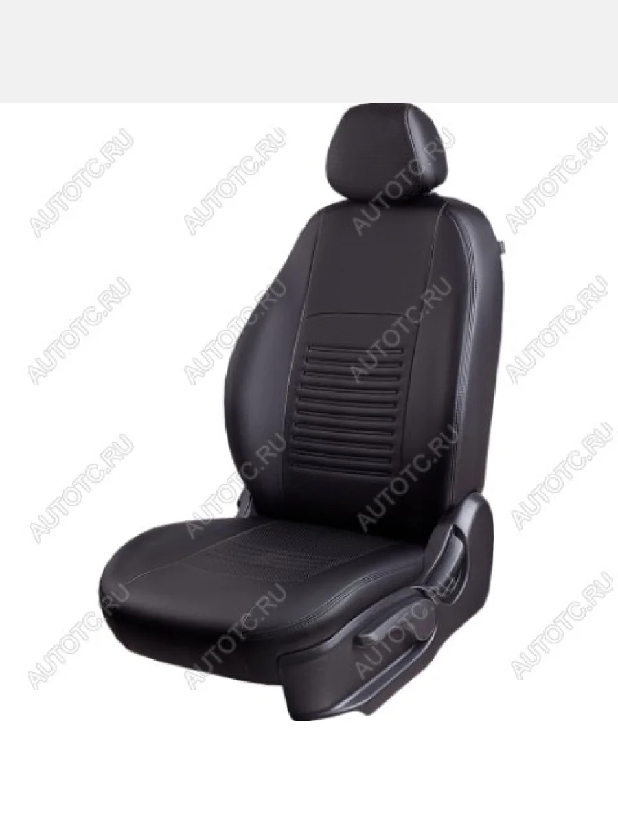 Комплект чехлов для сидений (РЗС 60/40 2П Илана+Орегон) ТУРИН СТ Lord Autofashion Geely MK (2006-2015) (черный, вставка черная, строчка черная)  в Керчи Республика Крым
