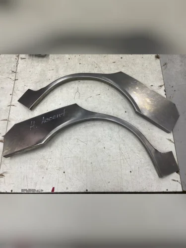 Правая внешняя задняя ремонтная арка ПОРОГИ-АВТО (холоднокатаная сталь 0,8мм) Hyundai Accent ( 1 X3,  3 MC) (1994-2011) седан дорестайлинг, седан рестайлинг, седан, хэтчбек