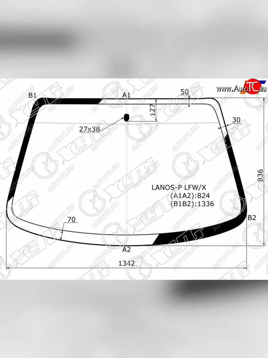 Стекло лобовое XYG Daewoo Lanos T150 рестайлинг, седан (2000-2009)  в Перми Пермском крае