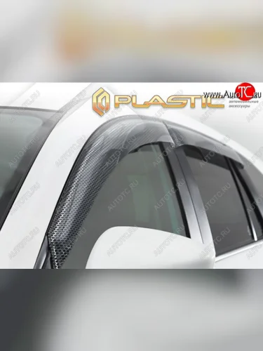 Дефлектор окон CA-Plastic (Серия Art белая) Mazda CX-8 1 KG дорестайлинг (2017-2022)