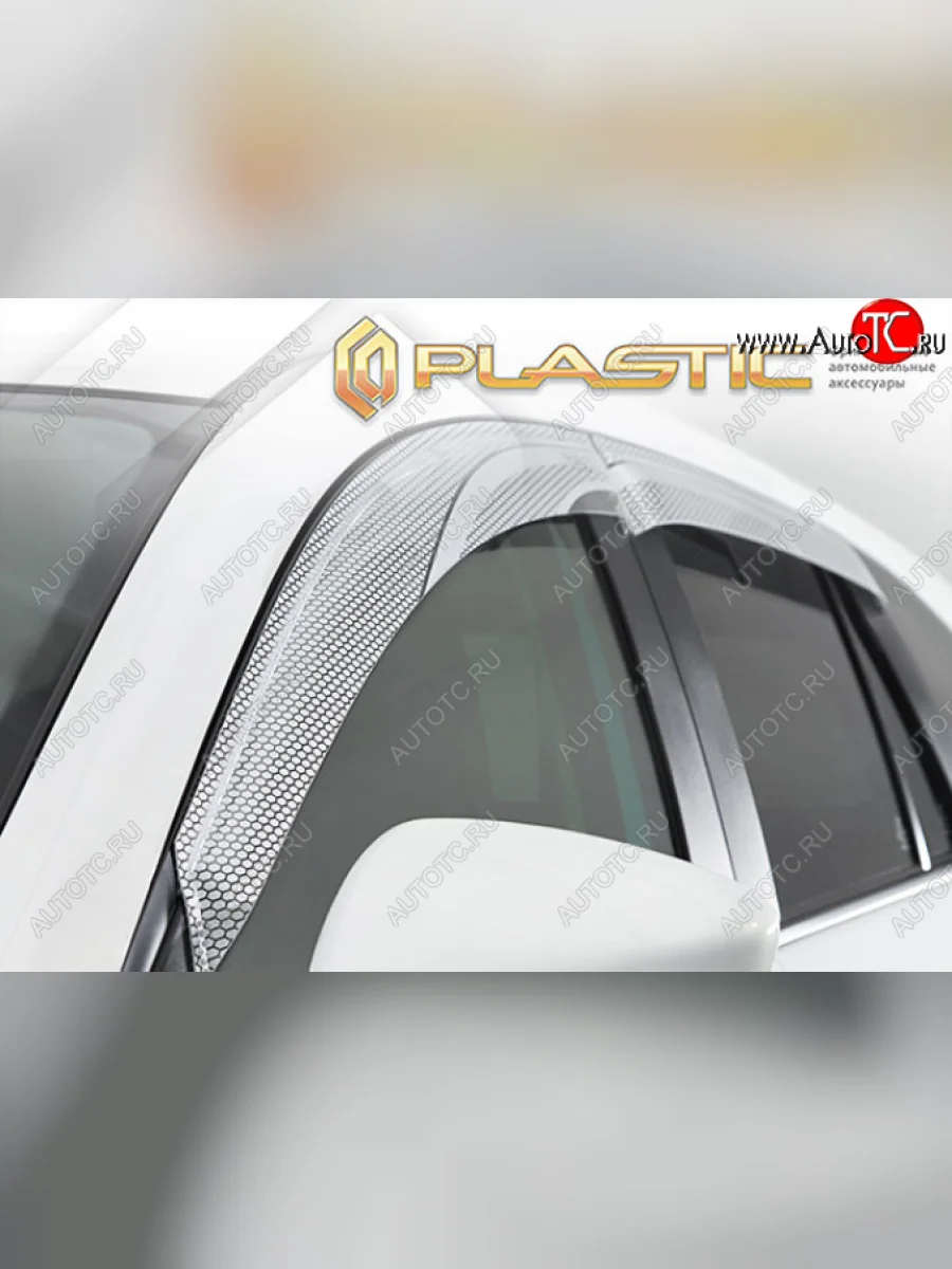 Дефлектор окон CA-Plastic Mazda CX-8 1 KG дорестайлинг (2017-2022) (Серия Art серебро)  в Керчи Республика Крым