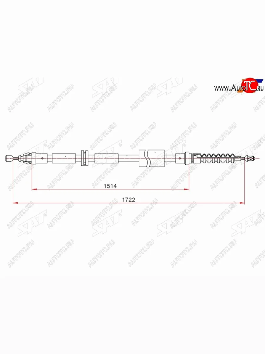 Трос ручного тормоза SAT  Ford Mondeo (2000-2007)  в Керчи Республика Крым