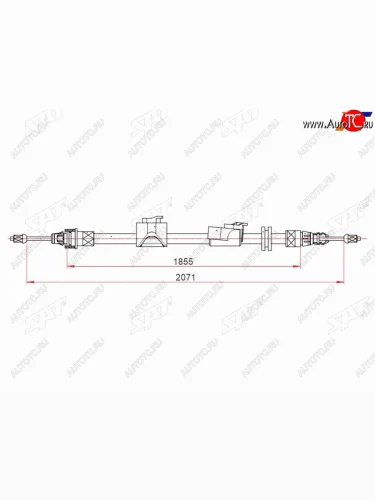Трос ручного тормоза RH SAT Ford S-Max 1 дорестайлинг (2006-2010)