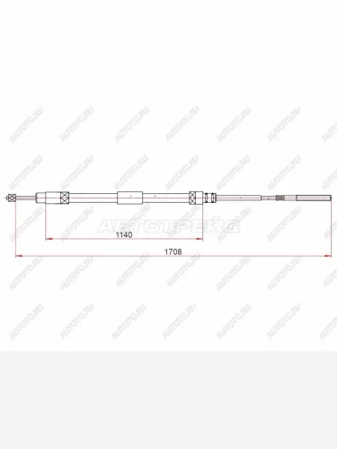 Трос ручного тормоза RH SAT BMW 3 серия  E46 (1998-2005) седан дорестайлинг, седан рестайлинг