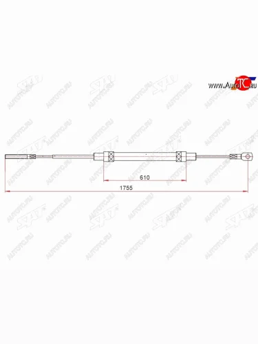 Трос ручного тормоза RH-LH SAT BMW 5 серия  E34 (1988-1996) седан дорестайлинг, универсал