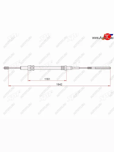 Трос ручного тормоза RH-LH SAT BMW X5  E53 (1999-2006) дорестайлинг, рестайлинг