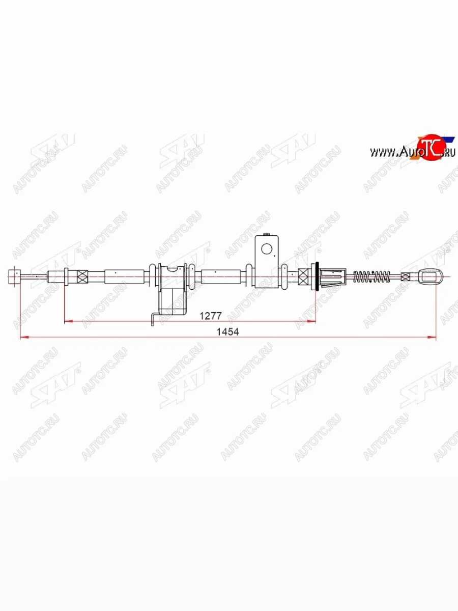 Трос ручного тормоза RH SAT Chevrolet Captiva  дорестайлинг (2006-2011)  с доставкой в г. Керчь