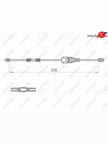 Трос ручного тормоза SAT Ford Focus 3 хэтчбэк дорестайлинг (2010-2015)
