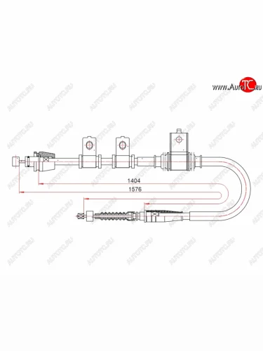 Трос ручного тормоза LH SAT (V-1.6 HATCHBACK) KIA Cerato  1 LD (2004-2007) хэтчбэк