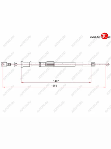 Трос ручного тормоза LH-RH SAT Mercedes-Benz Sprinter  W906 (2006-2018), Volkswagen Crafter  1 (2006-2017)