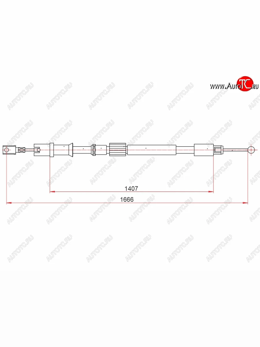 Трос ручного тормоза LH-RH SAT Volkswagen Crafter 1 (2006-2017)  в Перми Пермском крае