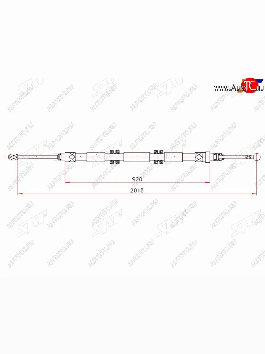 Трос ручного тормоза LH-RH SAT Renault Kangoo KW0 рестайлинг (2013-2016)  в Керчи Республика Крым