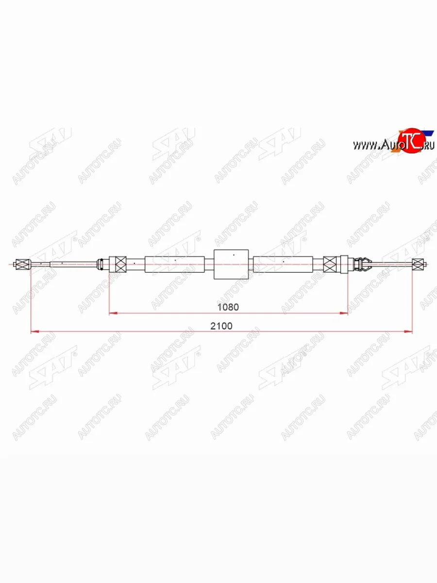 Трос ручного тормоза LH-RH SAT Renault Megane седан  дорестайлинг (2002-2006)  в Воронеже Воронежской области