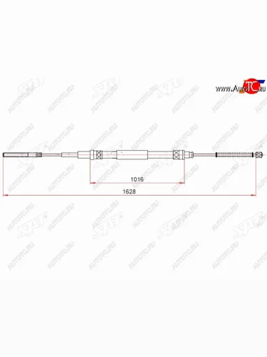 Трос ручного тормоза LH-RH SAT Volkswagen Passat  B3 (1988-1993) седан, универсал