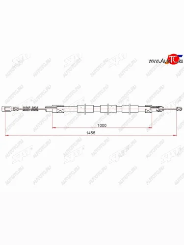 Трос ручного тормоза SAT Volkswagen Transporter  T3 (1979-1990)