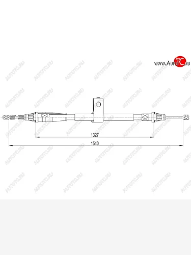 Трос стояночного тормоза LH SAT Nissan Micra  K12 (2002-2010) 5 дв. дорестайлинг, 5 дв. 2-ой рестайлинг