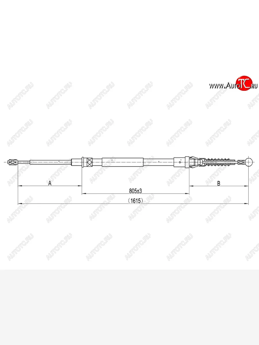 Трос стояночного тормоза RH-LH SAT Skoda Superb B6 (3T5) универсал доресталийнг (2009-2013)  с доставкой в г. Пермь